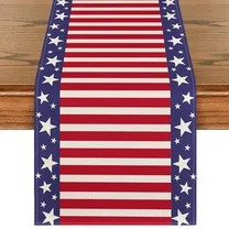 Sm:)e Stripes America Star Falg Patriotic Fourth of July Table Runner 13x72 Inch | Walmart (US)