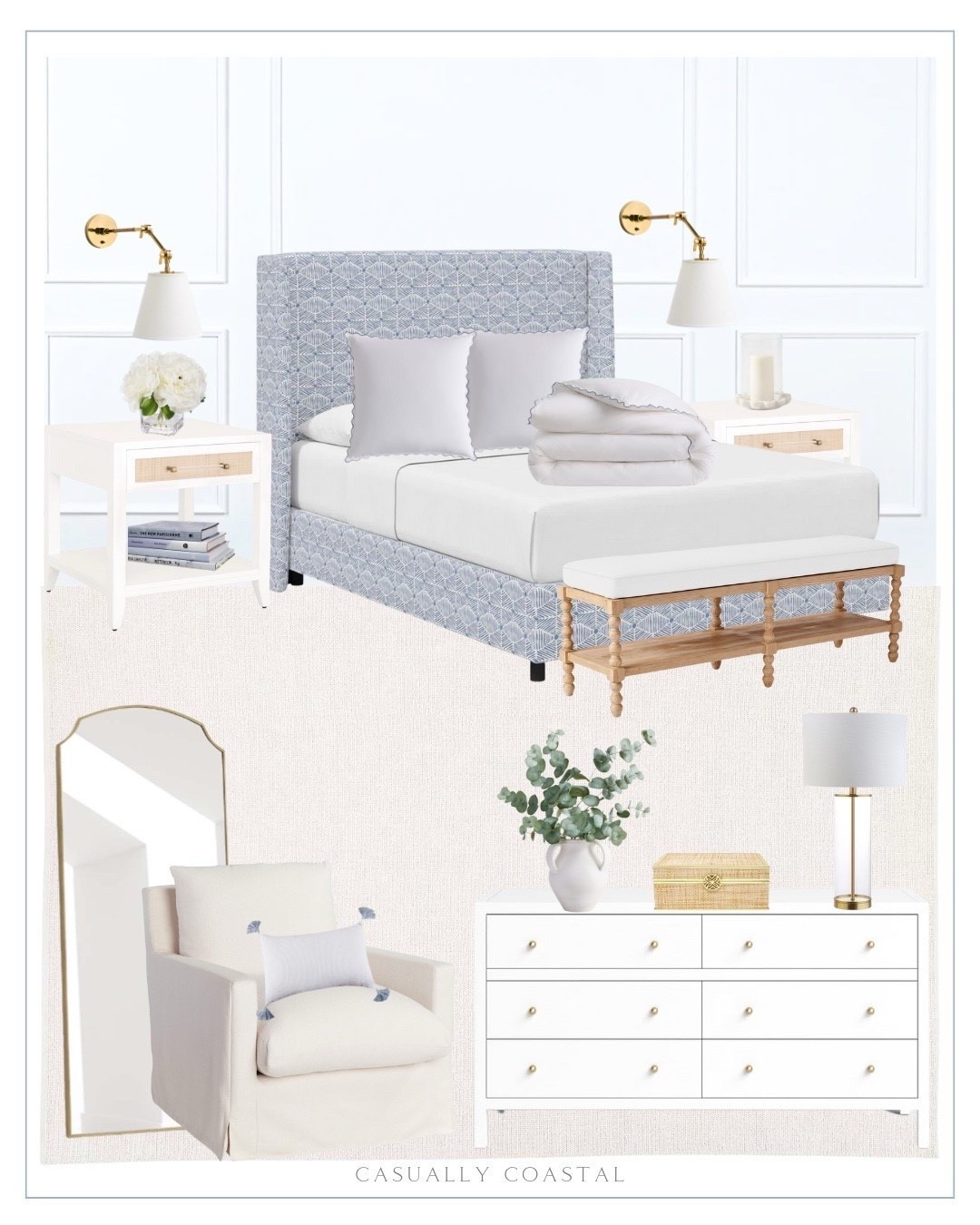 Coastal Bedroom Design

Coastal home, coastal decor, coastal bed, coastal rug, wayfair bed, upholstered bed, coastal end table, 1 drawer end table, 6 drawer dresser, white dresser, Serena & lily sconce, coastal wall sconces, coastal bench, neutral rug, wayfair rug, bedroom rug, braided ivory area rug, brass arch floor mirror, feather filled swivel chair, striped lumbar pillow, coastal pillows, organic percale scallop duvet cover set, coastal duvet, coastal bedding, organic percale scallop euro sham, glass table lamp, Lilly Pulitzer jewelry case, raffia jewelry box, faux baby blue eucalyptus branch, faux plant, ceramic vase, marble hurricane, silk arrangement 

#LTKHome