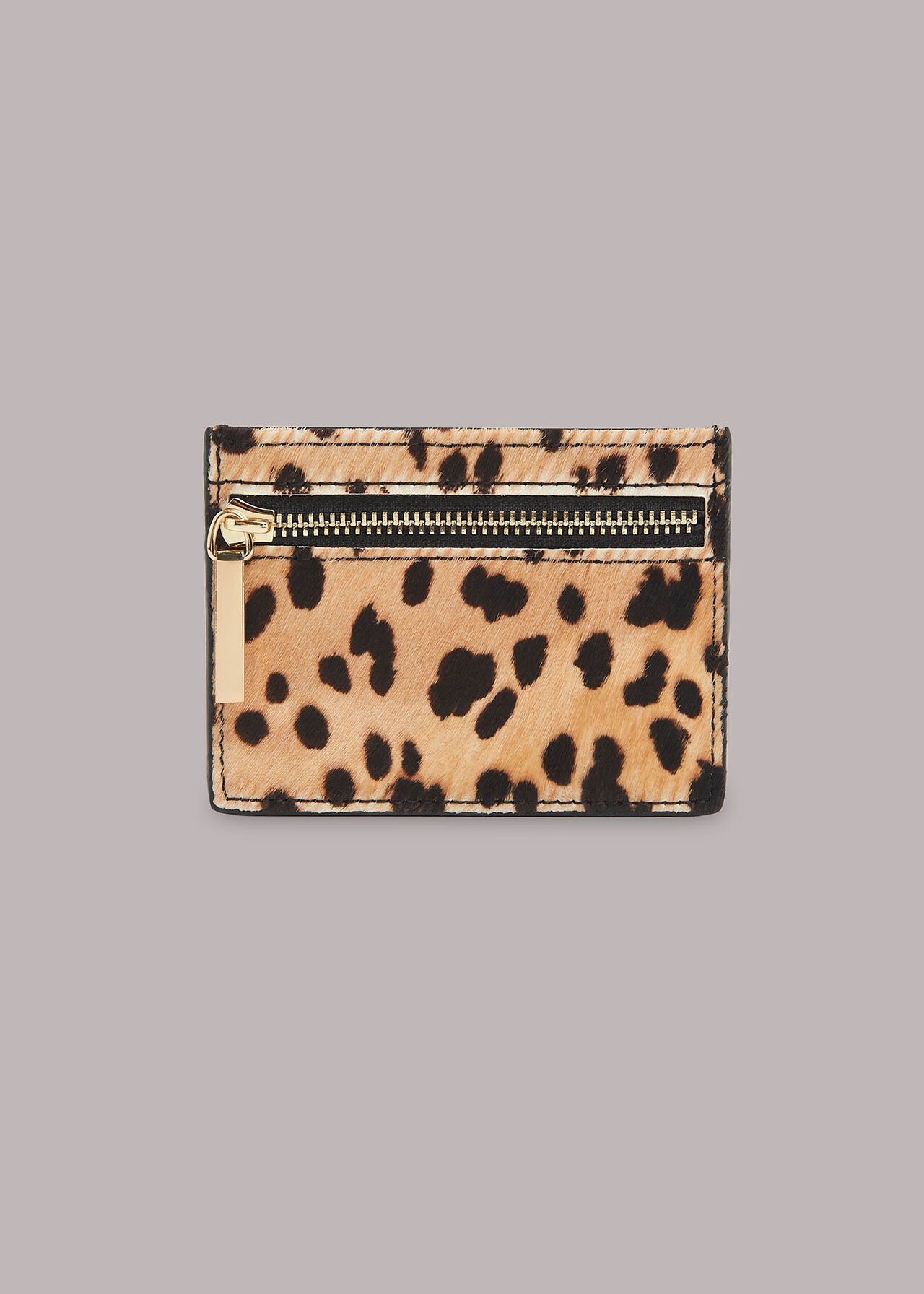 Leopard Print Zip Card Holder | WHISTLES | Whistles | Whistles