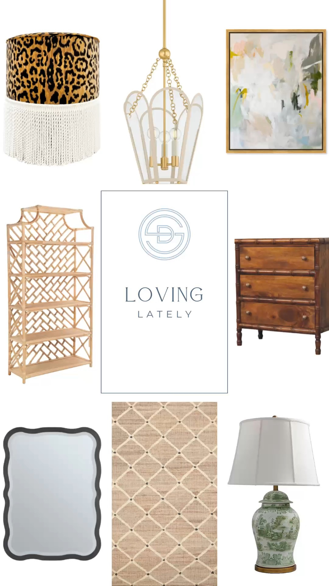 Loving these classic Grandmillennial home decor finds! Perfect for a traditional living room design! 

Fringe ottoman, leopard print, pendant light, affordable abstract art, rattan bookshelf, chinoiserie bookcase, bamboo dresser, black mirror, neutral rug, living room rug, green chinoiserie lamp, classic home decor, grandmillennial home decor, traditional home decor 

#LTKSaleAlert #LTKHome