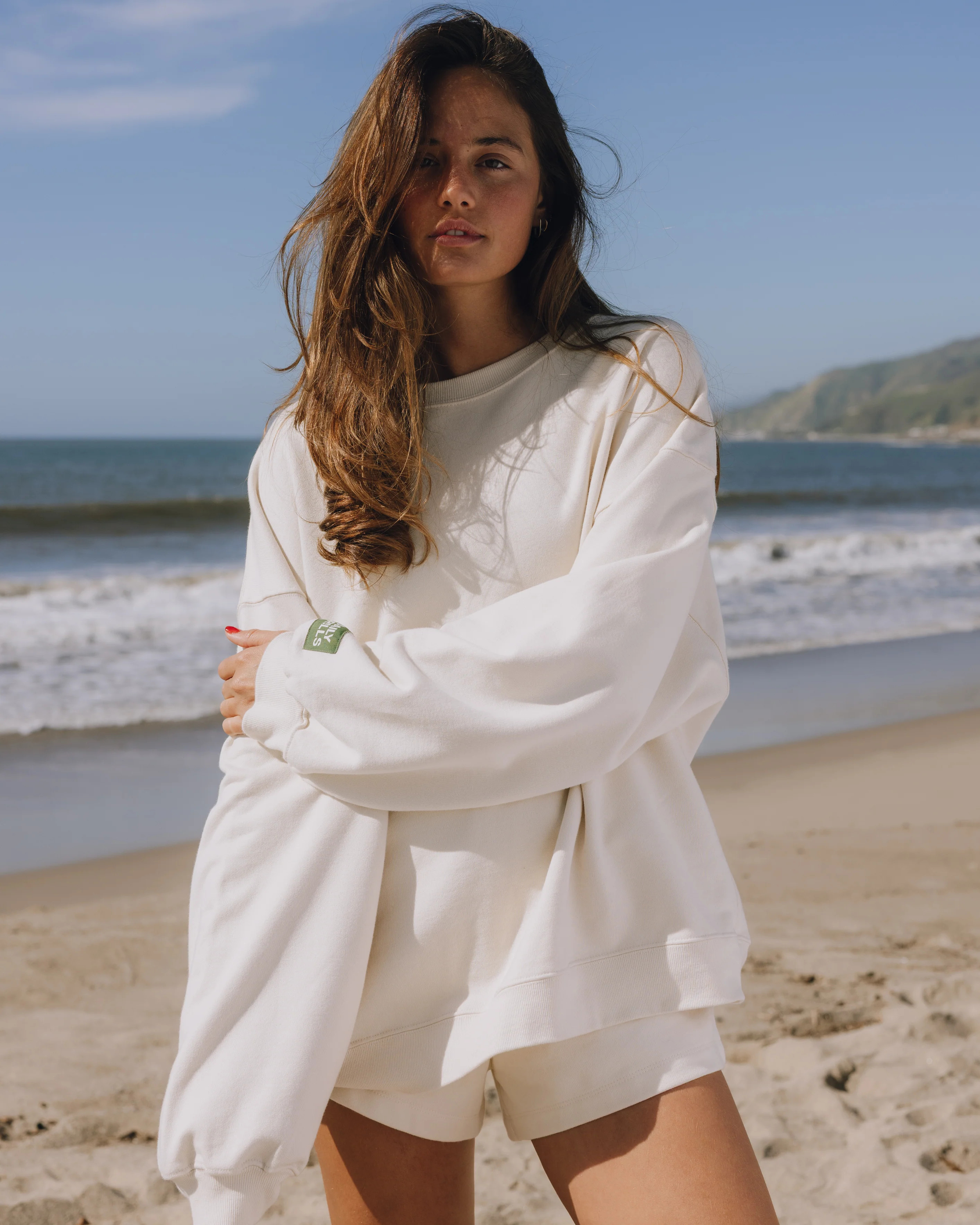 Unisex Oversized Crew - Sand | Daily Drills LLC