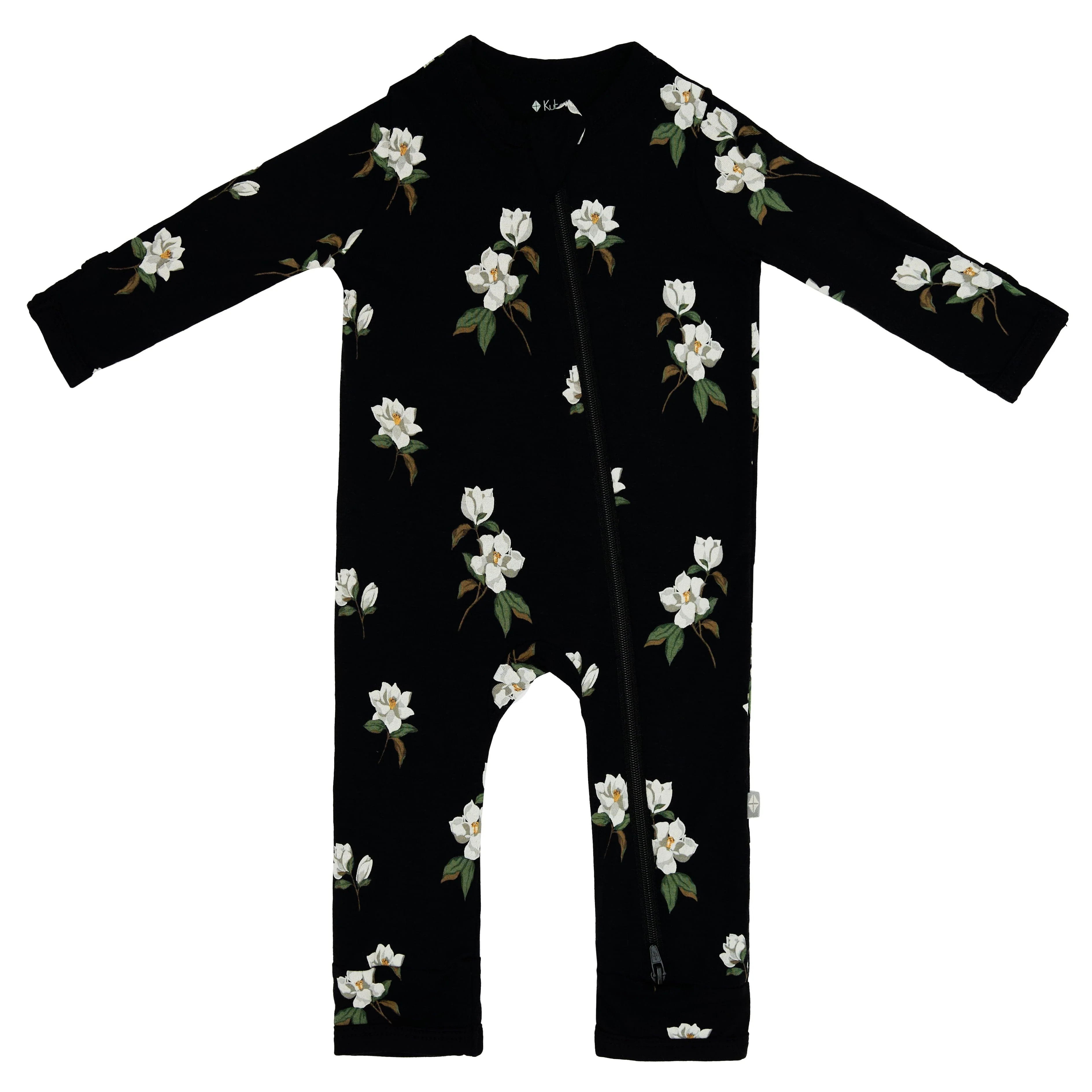 Zippered Romper in Small Midnight Magnolia | Kyte BABY
