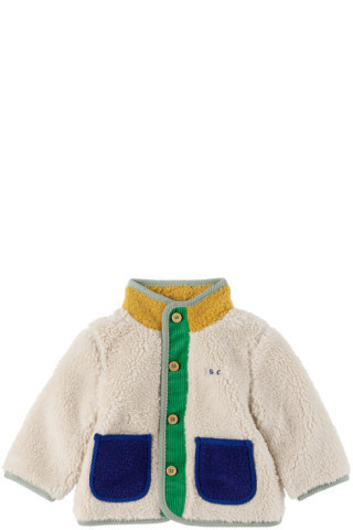 Baby Beige Color Block Jacket | SSENSE