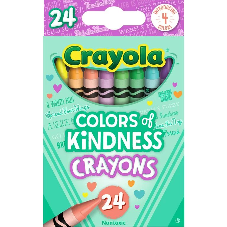 Crayola Colors of Kindness Crayons, 24 Ct, Teacher Supplies, School Supplies, Assorted Colors | Walmart (US)