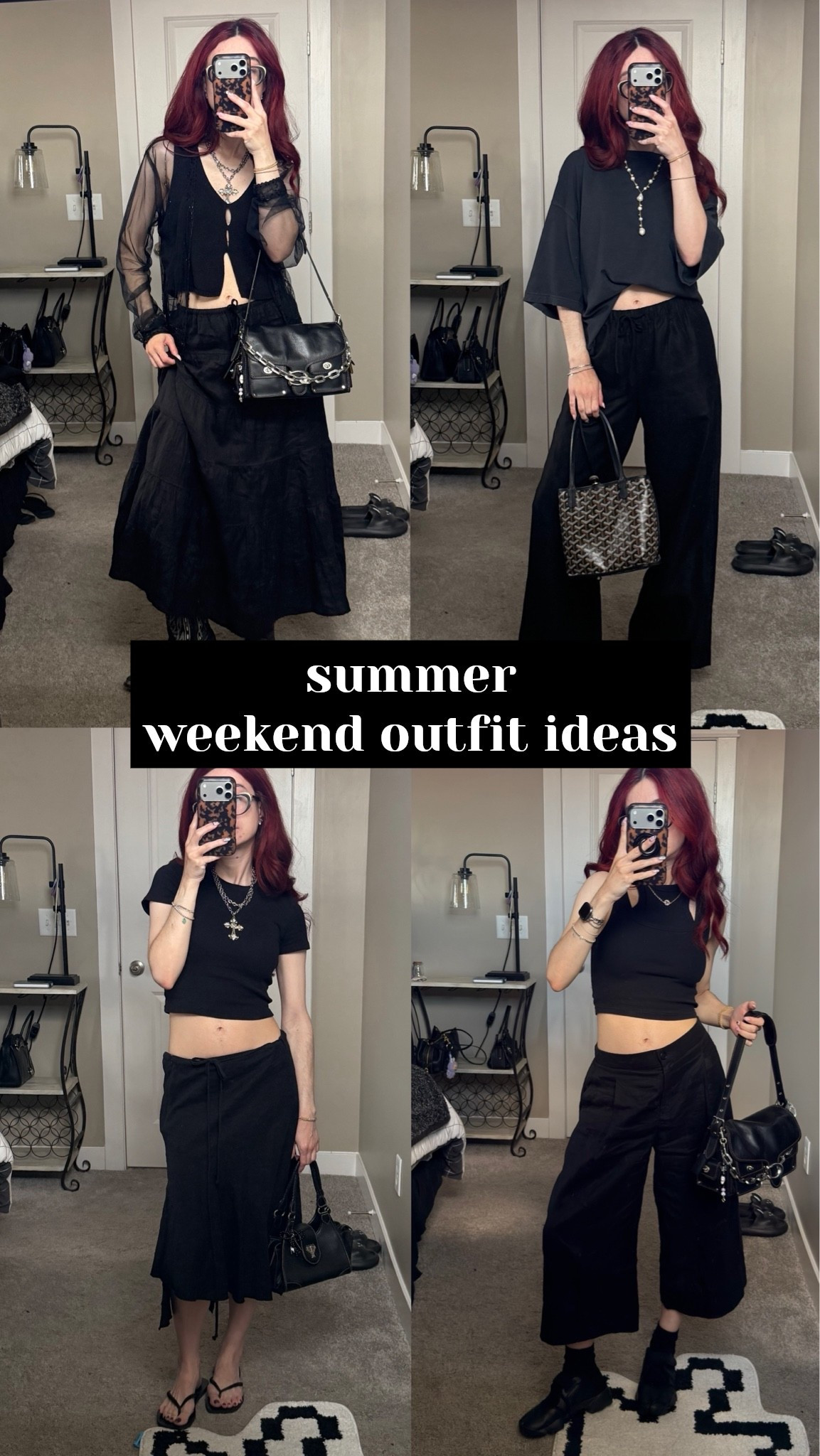 summer weekend outfit ideas!

all black style, all black office outfit, work style, aritzia style, aritzia outfits, corporate goth, alternative style, all black outfit, summer outfits, summer outfits 2026, layering, weekend outfits, aritzia goth

#LTKdayinmylife #LTKSeasonal #LTKootd