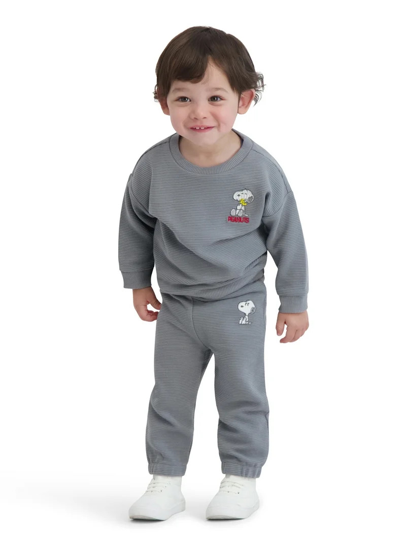 Snoopy Baby Boy 2 Piece Pant Set, Sizes 0/3 Months-24 Months | Walmart (US)