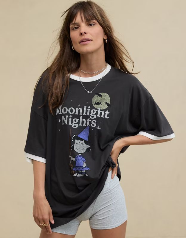 Aerie Halloween Peanuts Sleep Happens Night Tee | Aerie