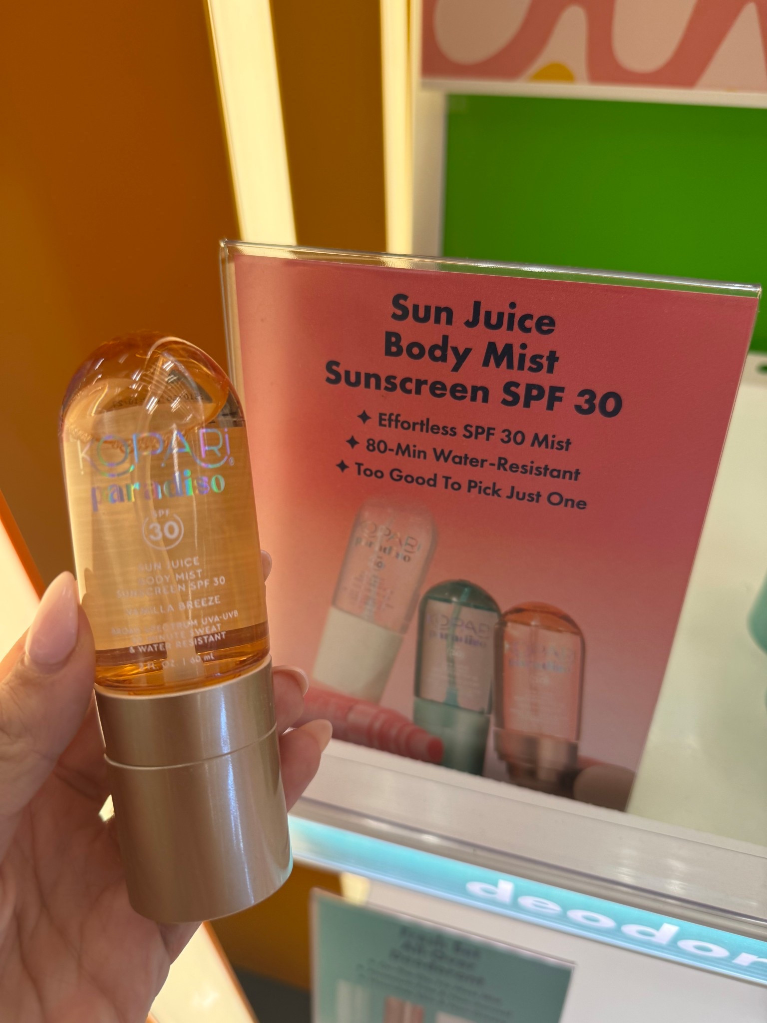Sun protection but make it ✨aesthetic✨

This Kopari Sun Juice Body Mist SPF 30 is my new go-to—lightweight, smells like a vanilla beach dream, and sooo easy to reapply 🙌🏼 No sticky feeling, just glowy, protected skin 🤍

Perfect for pool days, errands, or throwing in your bag for on-the-go SPF ✨



#ltkbeauty #ltkfinds #amazonbeauty #summeressentials #spfmusthave #glowyskin #beautyfinds #momapproved #beachvibes #affordablebeauty

#LTKBeauty #LTKselfcare #LTKSwim