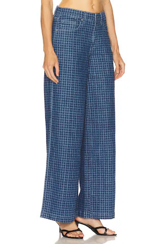 Seventy + Mochi Bay Wide Leg Jeans in Houndstooth Idaho from Revolve.com | Revolve Clothing (Global)