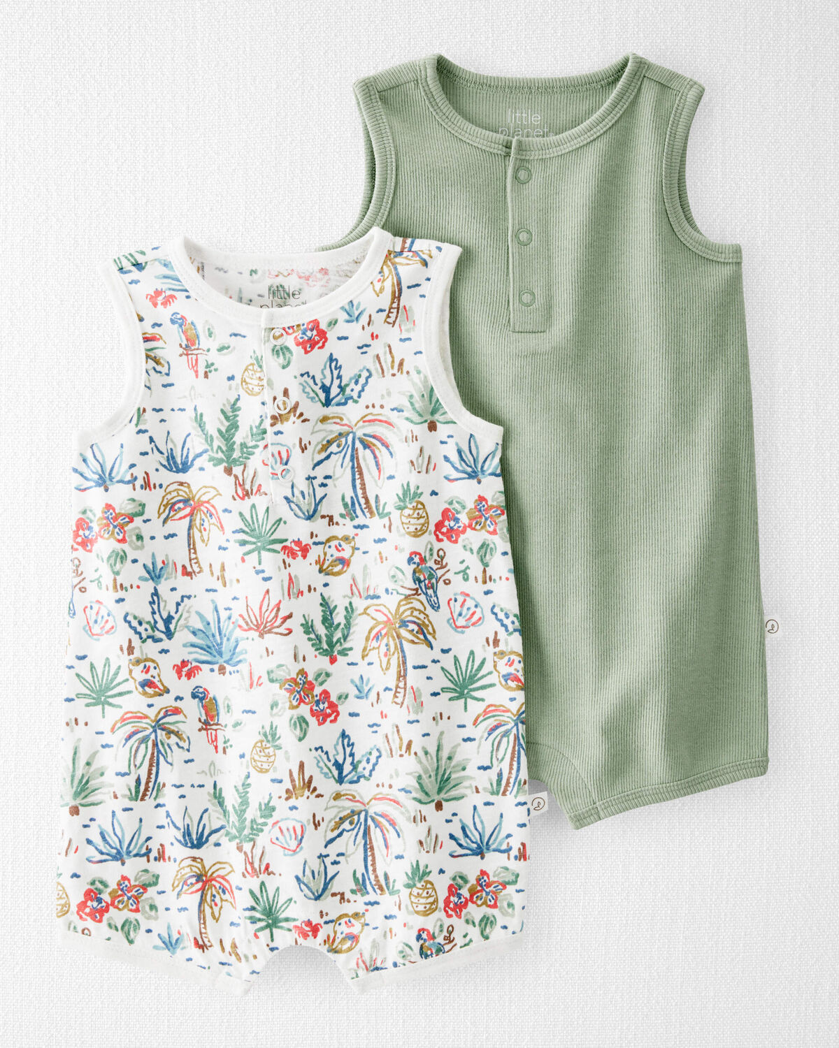 Baby 2-Pack Organic Cotton Rompers - Little Planet | Carter's | Carter's Inc