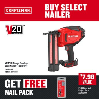 CRAFTSMAN 2-in 18-Gauge Cordless Brad Nailer | Lowe's