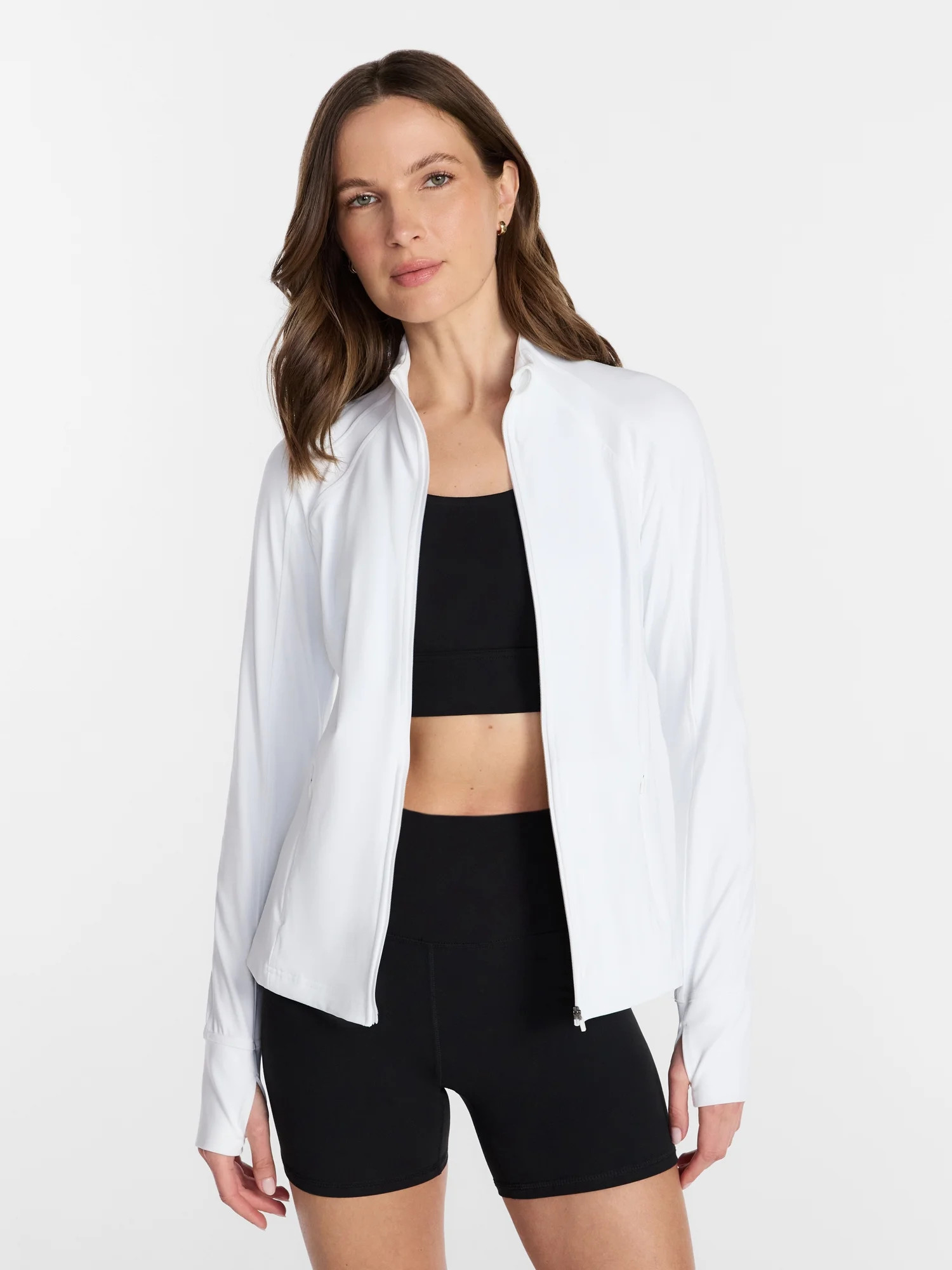 Avia Women's and Women's Plus SoftSculpt Zip Up Active Jacket, Sizes XS-4X | Walmart (US)