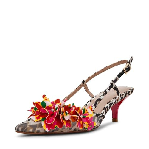 Betsey Johnson Women's Baylee Heeled Sandal, Leopard Multi, 7 | Amazon (US)