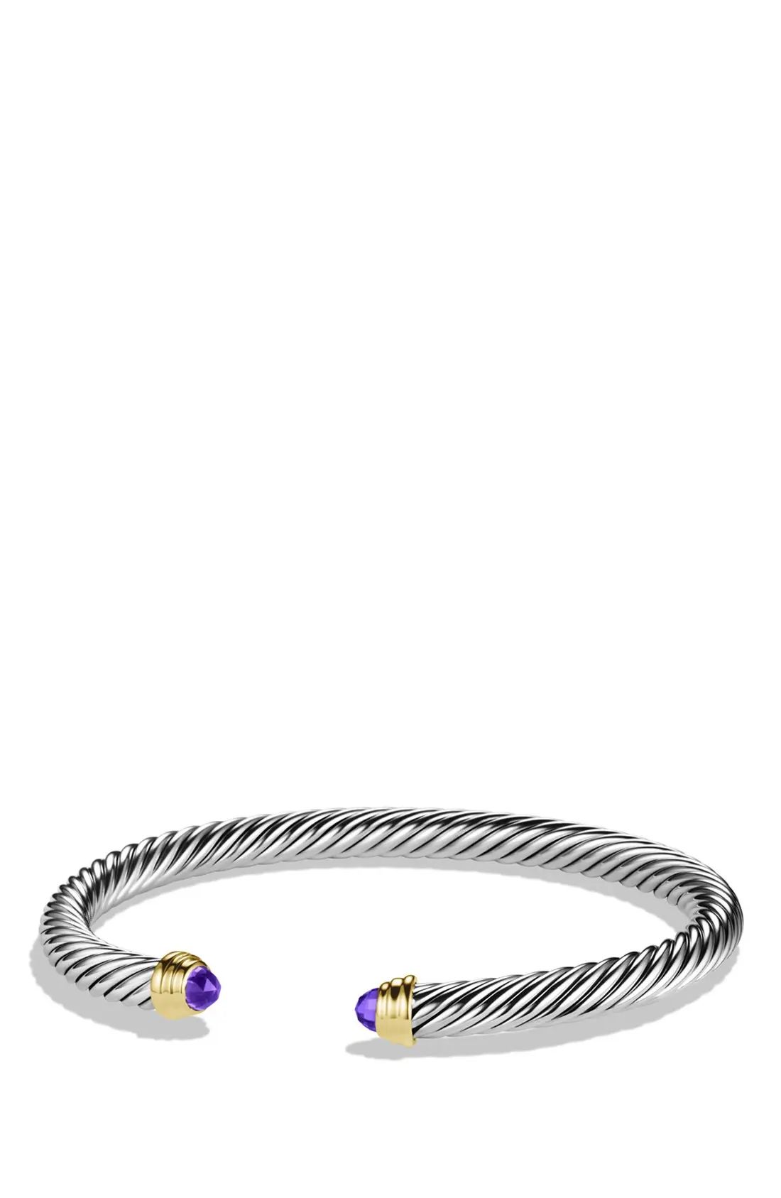 Cable Classics Bracelet with Semiprecious Stones & 14K Gold, 5mm | Nordstrom