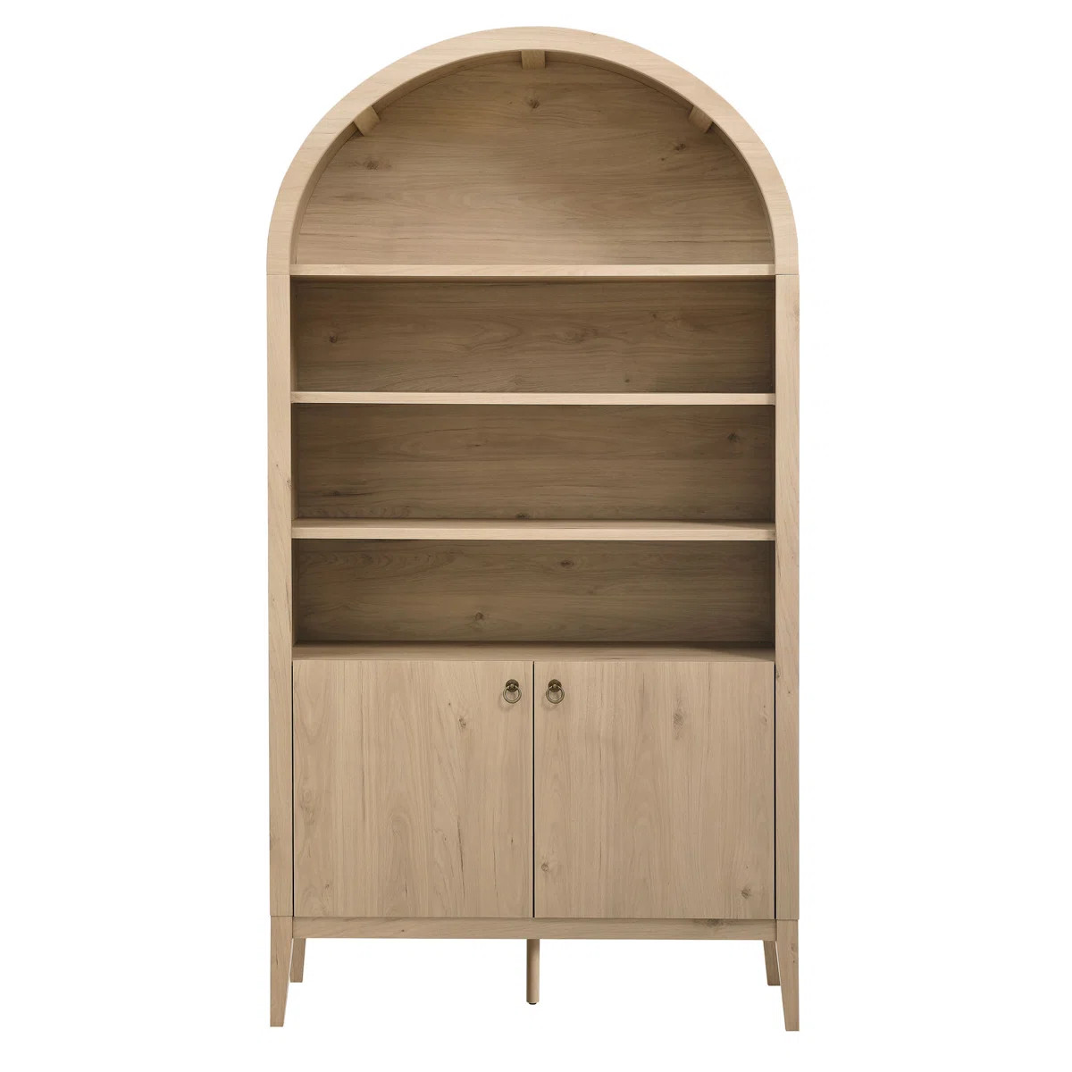 Nolan 74" Tall Arched Storage Display Cabinet Bookshelf | Wayfair North America