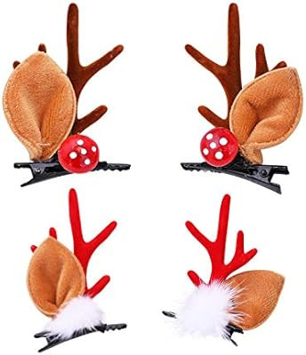Baby Infant Girls Ornaments Hair Clips Hairpin ELK Hair Accessories for Christmas Halloween Party... | Amazon (US)