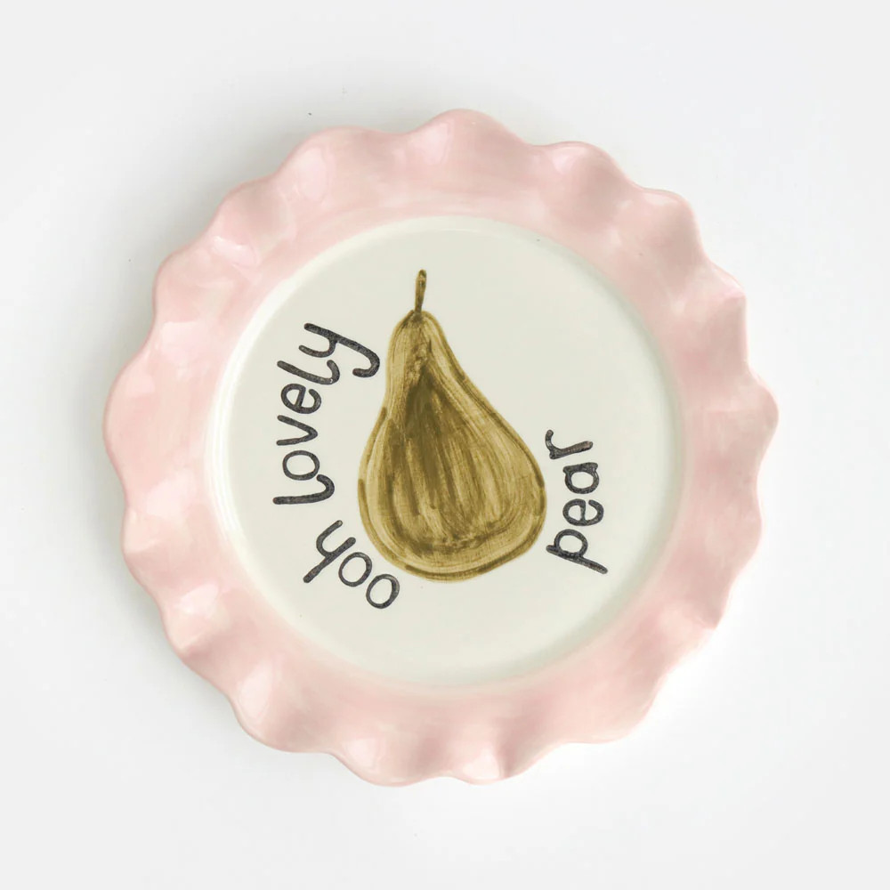 Pale Pink Pear Plate | Caroline Gardner