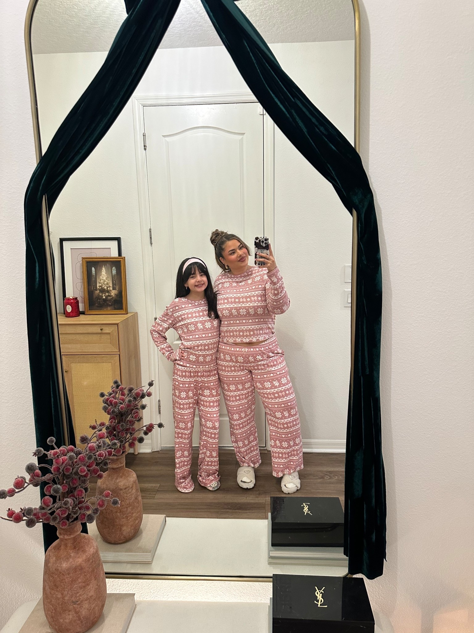 Pink Christmas  pjs for girls night 🎀✨ wearing size XL in the top and bottom!

#LTKHoliday #LTKMidsize #LTKPetite