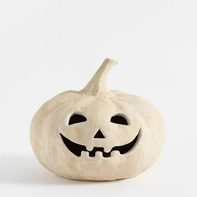 Hallowmas Handcrafted Jack-O'-Lantern, Artisanal Kiln-Fired Pumpkin with Hand-Carved Details, 202... | Walmart (US)