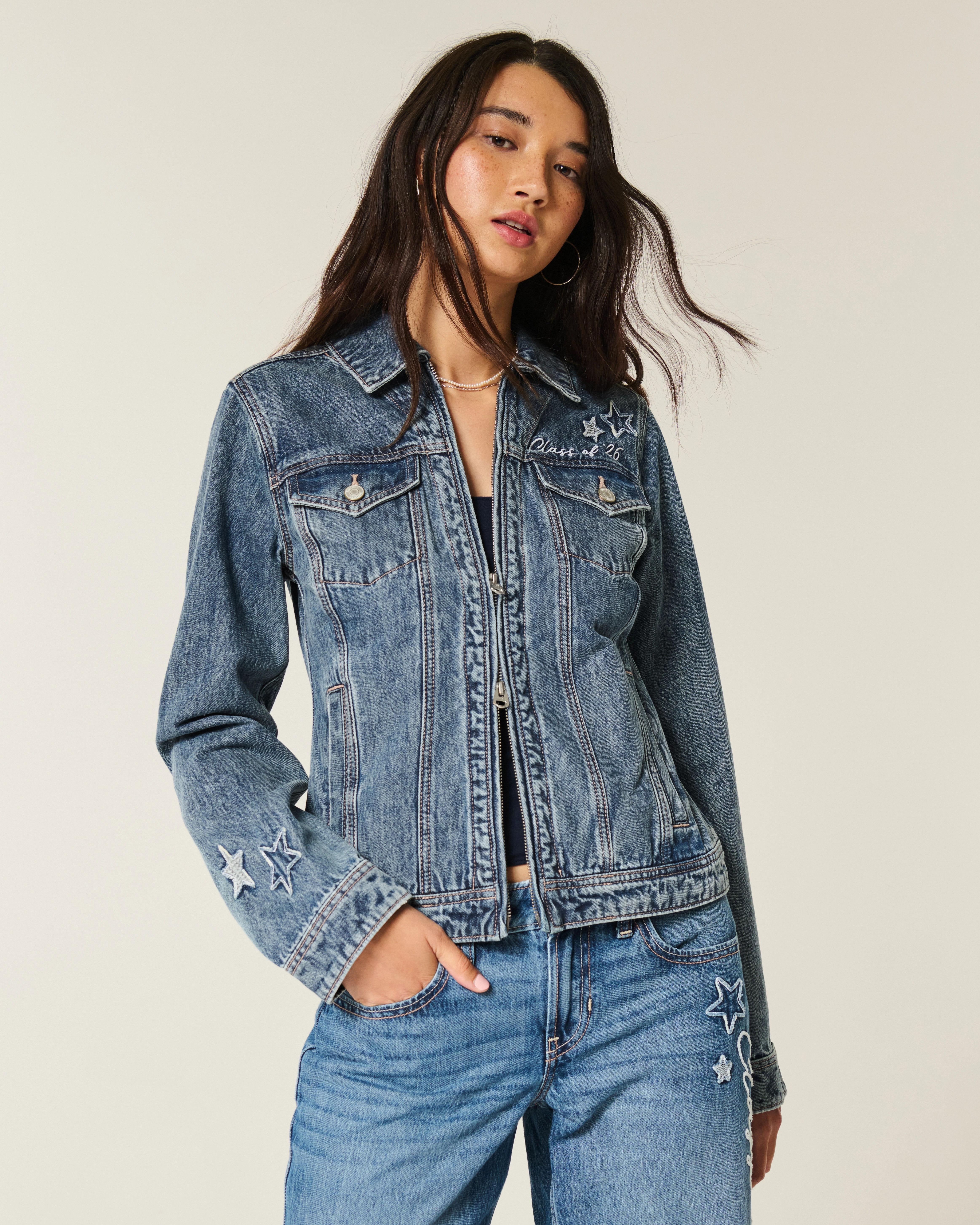 Class of '26 Graphic Denim Jacket | Hollister (US)