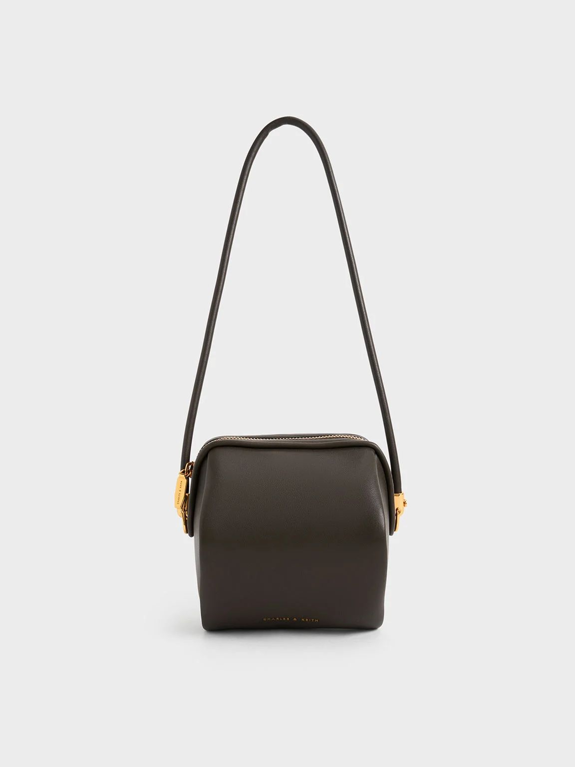 Dark Moss Ridley Chain-Link Boxy Bag | CHARLES &amp; KEITH | Charles & Keith US