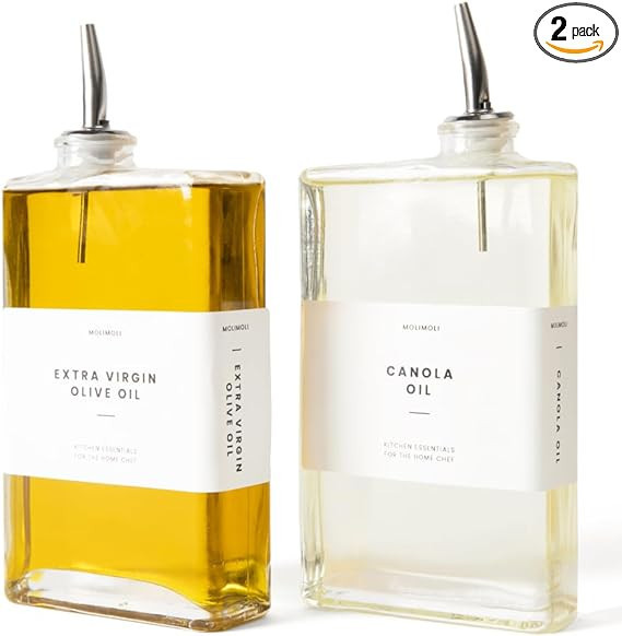 Molimoli Olive Oil Dispenser Bottle for Kitchen, Automatic Pourer, Glass Bottle Dispenser for Kit... | Amazon (US)