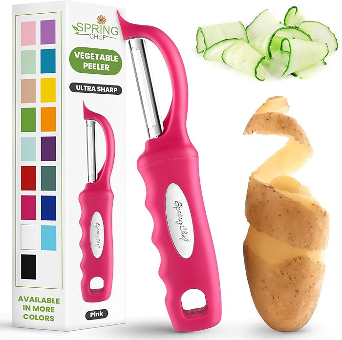 Spring Chef Premium Stainless Steel Vegetable Peeler for Kitchen, Dishwasher Safe Apple Peeler wi... | Amazon (US)