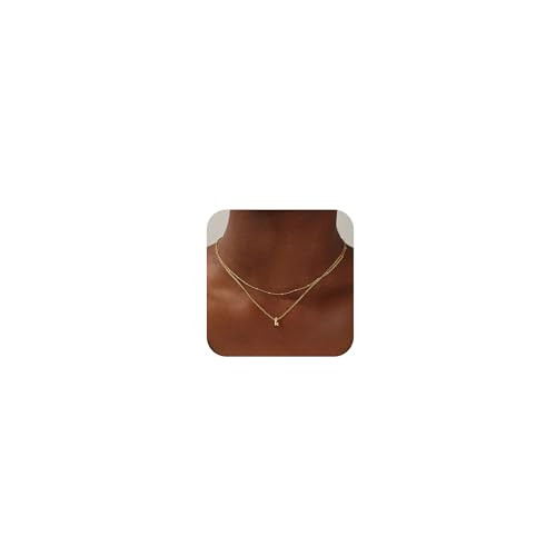 Yoosteel Gold Initial Necklaces for Women Trendy, Dainty Gold Initial Necklace Stack Layered Letter H Pendant Necklace Bridesmaid Birthday Gifts for Women Jewelry | Amazon (US)