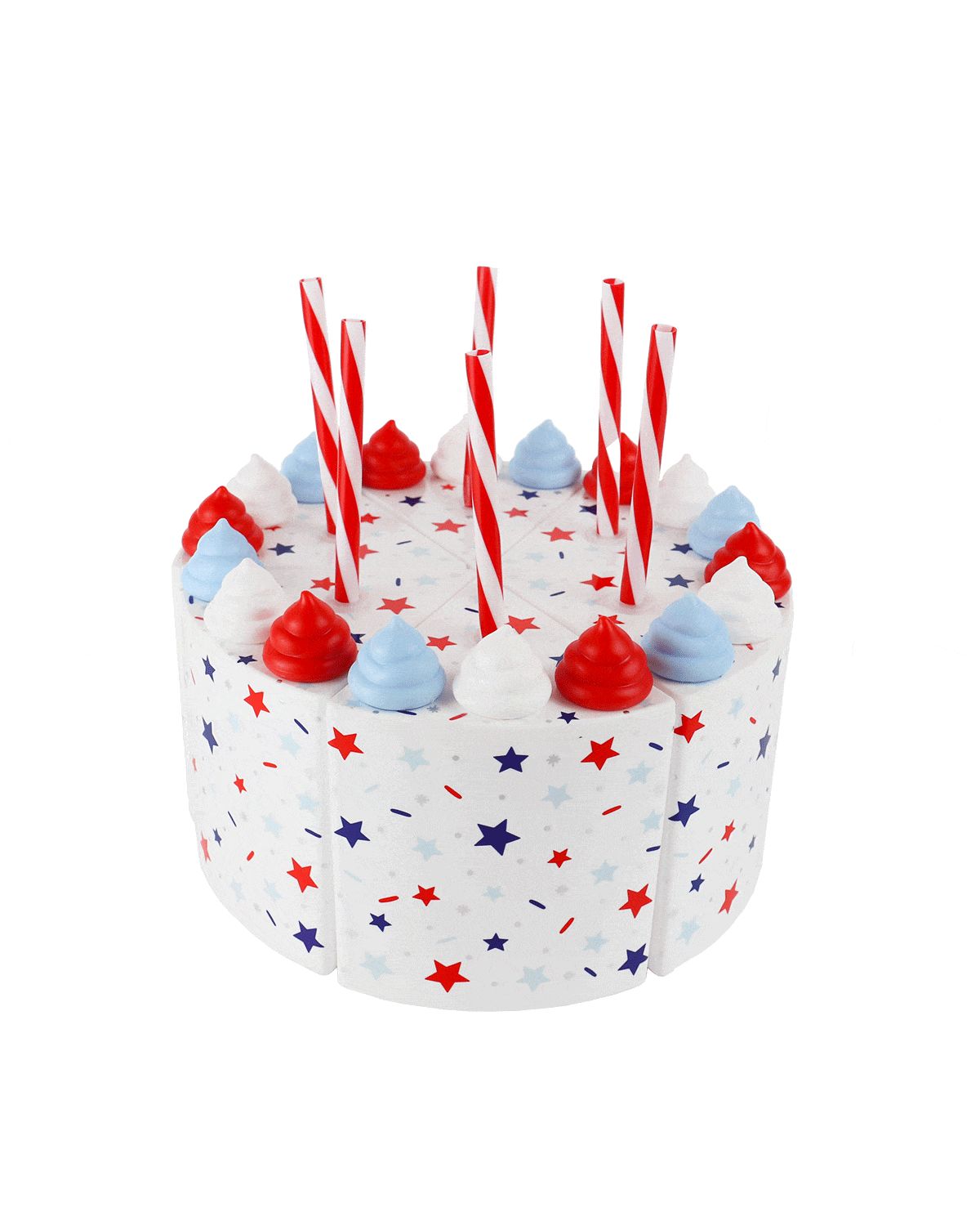 Slice Of Fun Patriotic Sipper Set with Straws | Packed Party