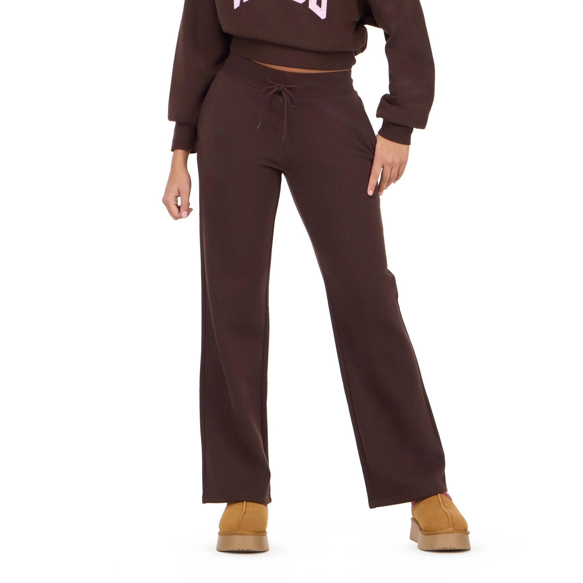 Forever 21 Women’s Low Rise Flare Jogger – Soft Fleece Sweatpants with Drawstring Waist and F... | Walmart (US)