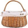 Handbag Shaped High Handle Wicker Shopping Baskets collection Gift Hamper Fabric Lining (1 pc) | Amazon (UK)
