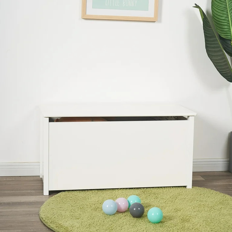 Children Wood Storage Box, Wood Toy Box, Toy Chest, White | Walmart (US)