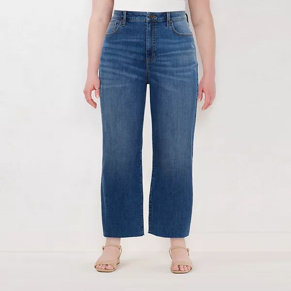 Plus Size LC Lauren Conrad Super High Waisted Slim Straight Jeans | Kohl's
