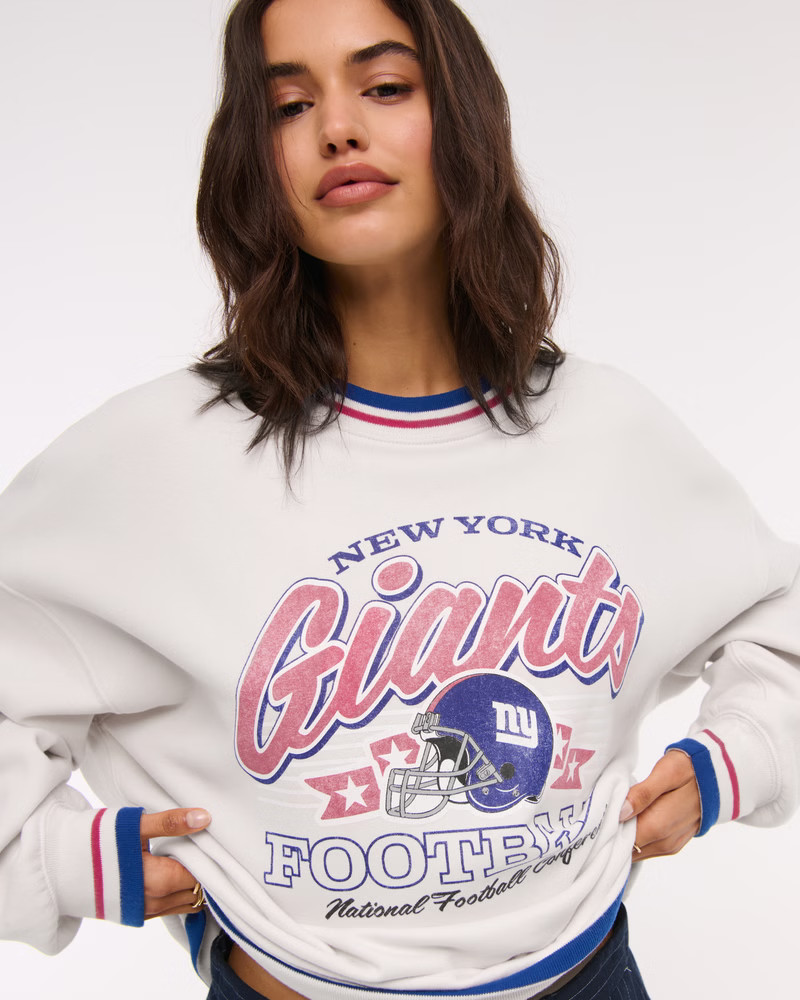 New York Giants Graphic Oversized Sunday Crew | Abercrombie & Fitch (US)
