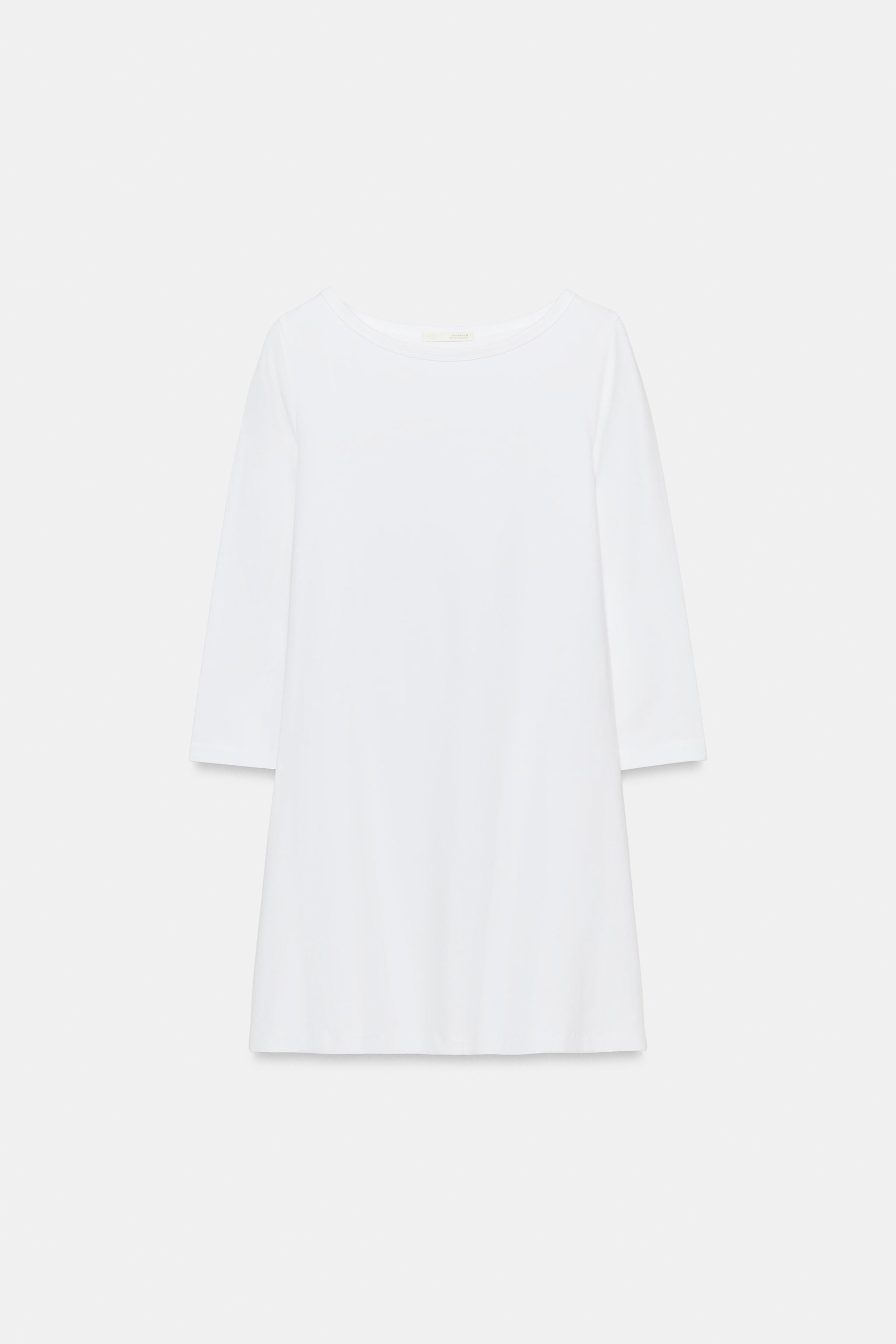SHORT BOAT NECK DRESS | Zara US
