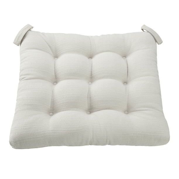 Mainstays Textured Chair Cushion, Silver, 1-Piece, 15.5" L x 16" W | Walmart (US)