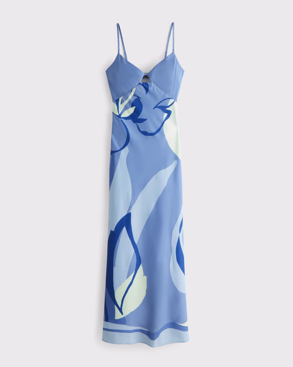 The A&F Julia Slip Cutout Maxi Dress | Abercrombie & Fitch (US)