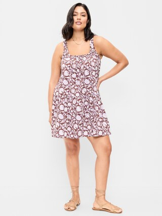 Sleeveless Scoop-Neck Mini Swing Dress | Old Navy (US)