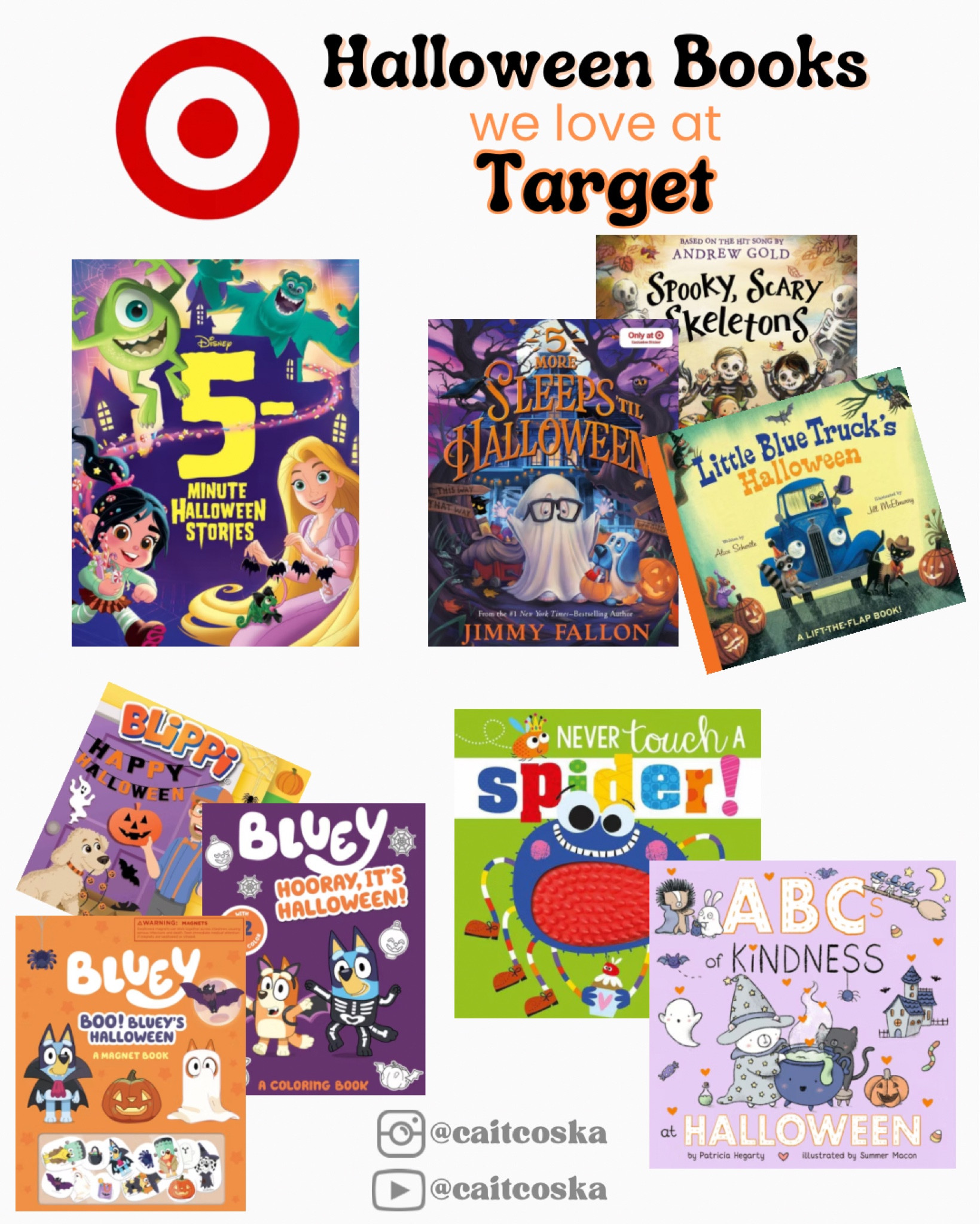 Looking for the perfect Halloween books to get your little ones in the spooky spirit? 🎃👻 

I’ve rounded up my faves, and they’re all available to shop now on the Like to Know It app! 

From adorable licensed character books featuring Bluey, Disney, and Blippi to interactive cuties like the Never Touch a Spider book (the perfect addition to a boo basket!), there’s something here for every kiddo. 

These books are not only fun but encourage engagement and creativity—what’s better than that? Grab them while they’re still in stock and get your boo baskets ready! 🎃🕷️ 

Follow along for more finds to make this Halloween extra special!

#LTKKids #LTKHalloween #LTKFamily