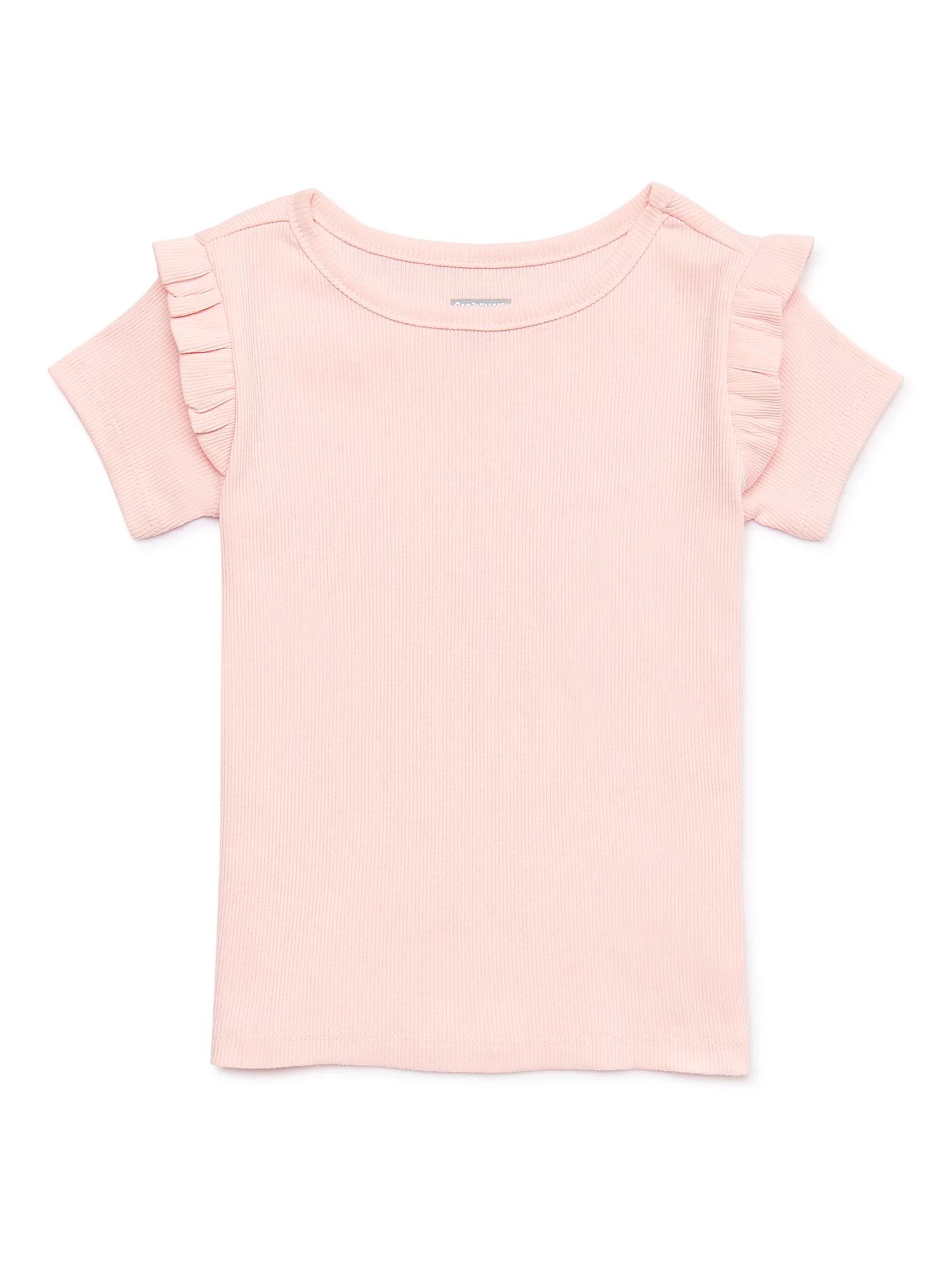 Garanimals Toddler Girls Short Sleeve Rib Top, Sizes 12 Months - 5T | Walmart (US)