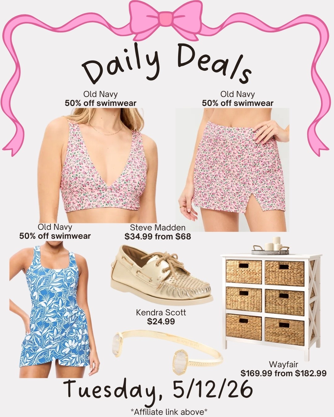 Daily deals

#LTKSaleAlert #LTKSwim #LTKSeasonal