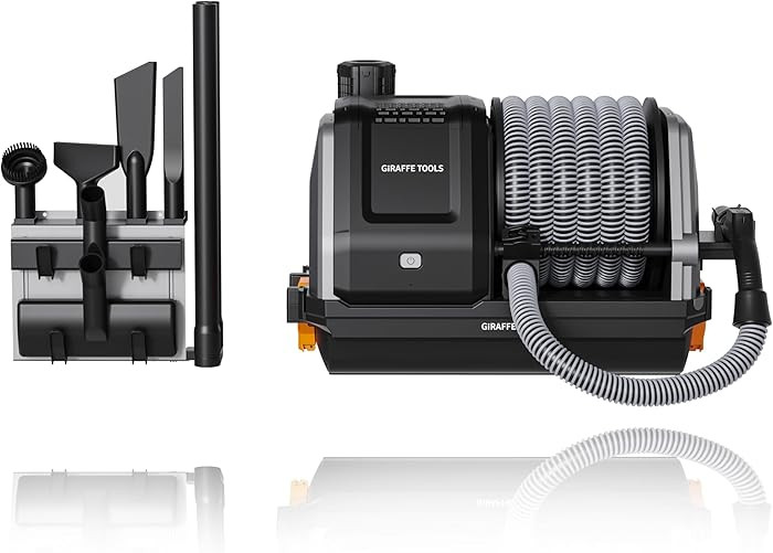 Giraffe Tools Grandstorm Retractable Vacuum Cleaner with 30 FT+ 1 FT Hose Wall Mounted, Wet Dry V... | Amazon (US)