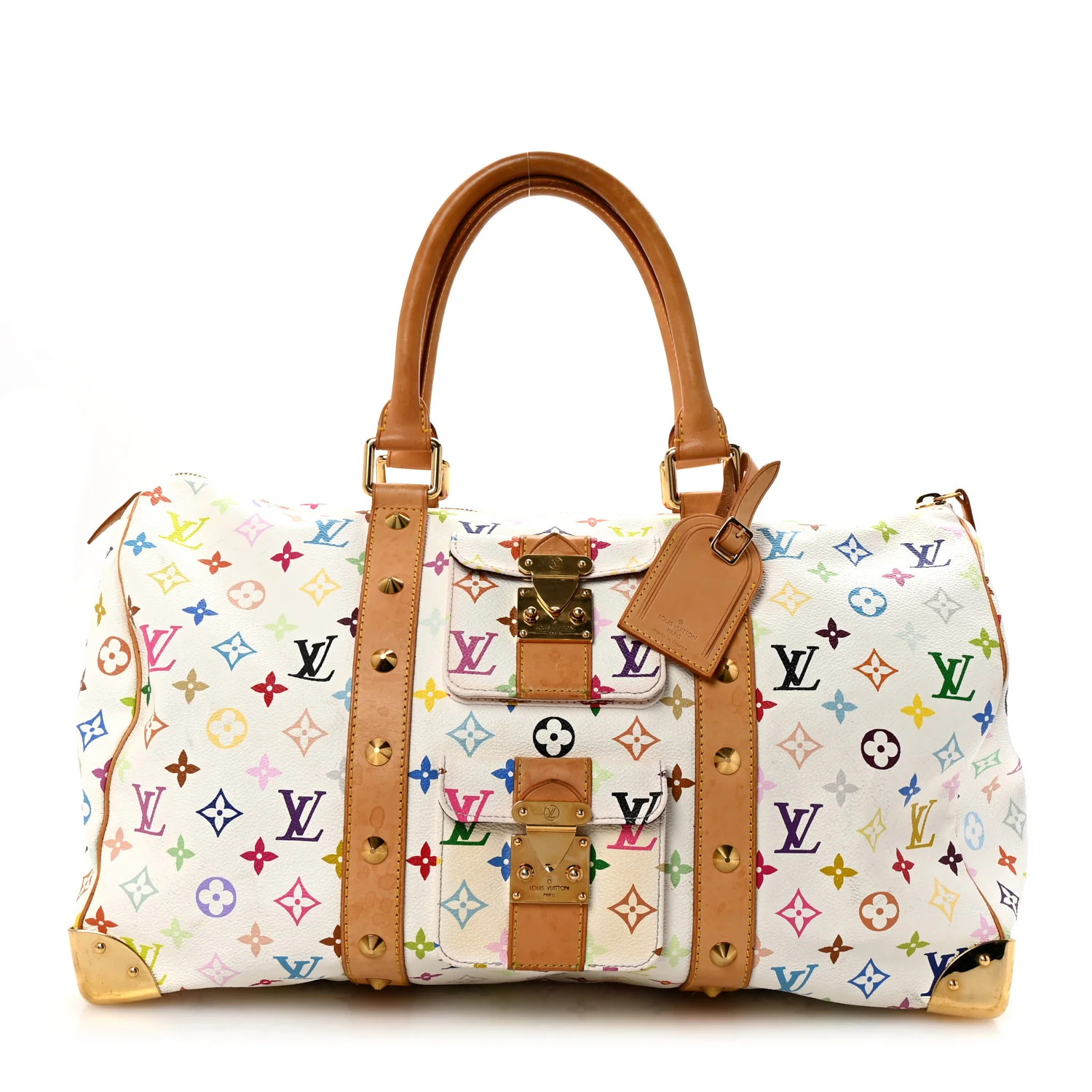 Monogram Multicolor Keepall 45 White | FASHIONPHILE (US)