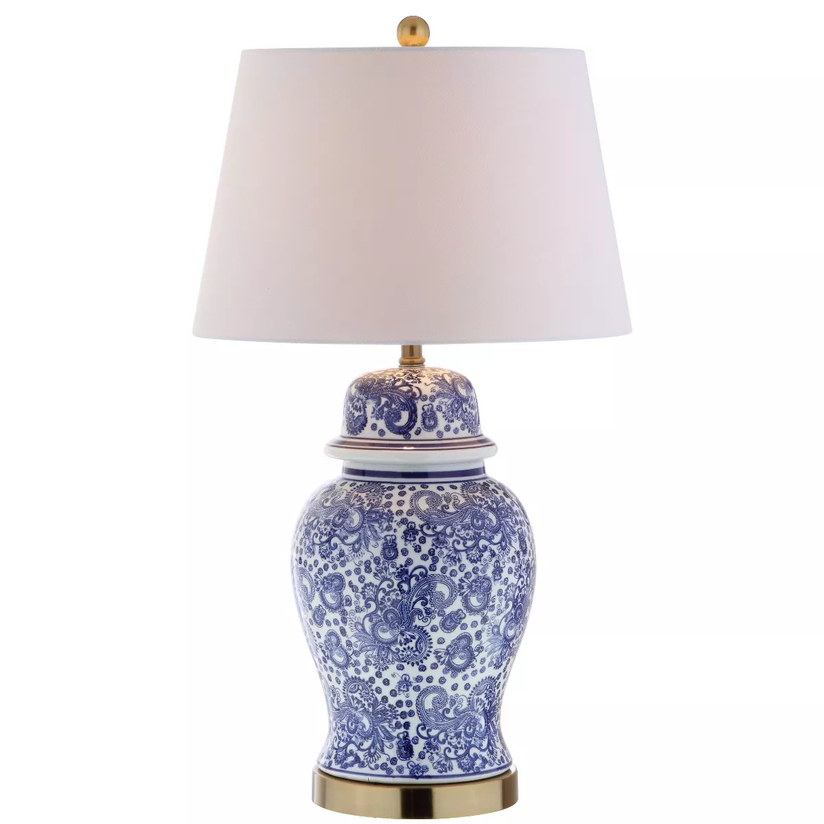 29.5" Ceramic Ellis Table Lamp (Includes LED Light Bulb) Blue - JONATHAN Y | Target