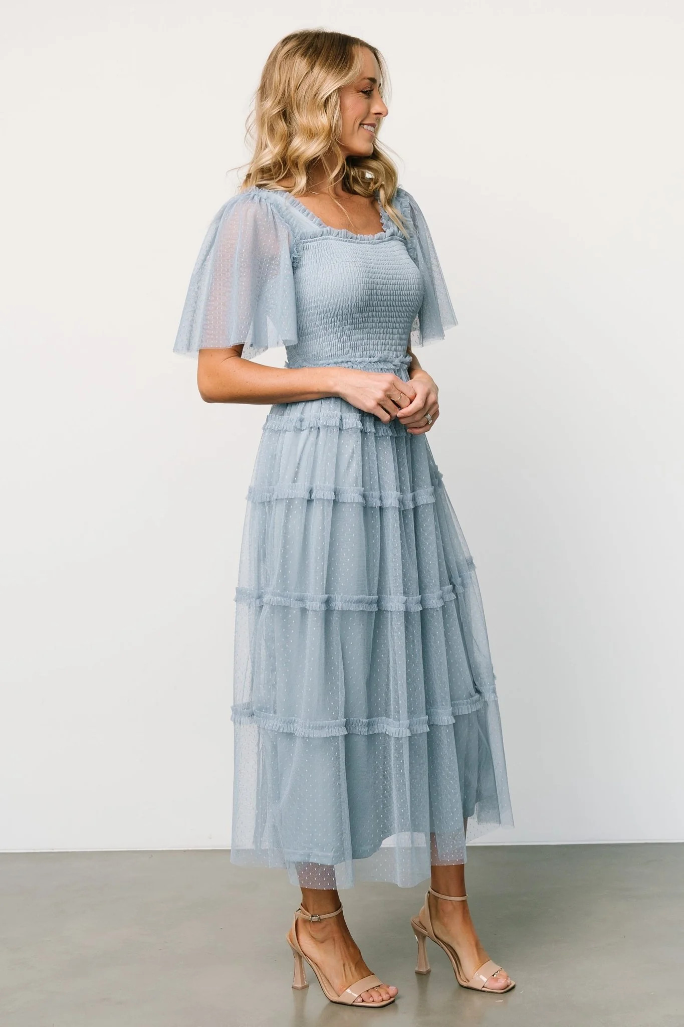Bexley Tulle Dress | Dusty Blue | Baltic Born