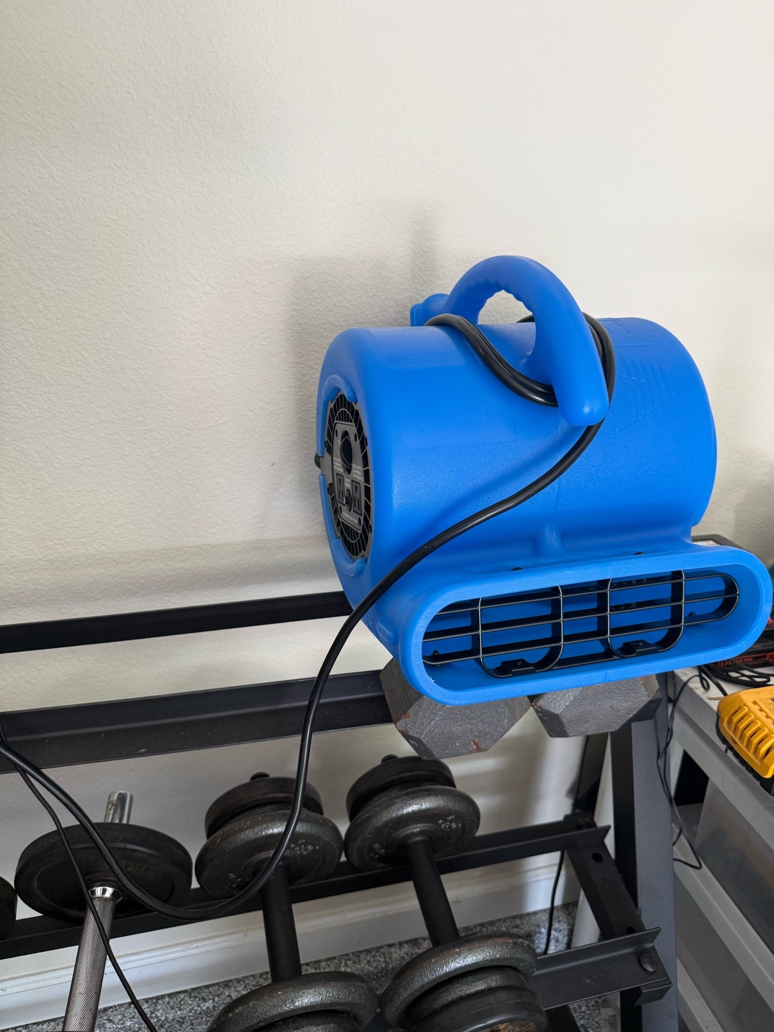 If you work out in the garage this is the best fan ever!!
