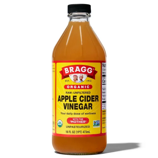 Bragg Organic Apple Cider Vinegar with the Mother, Raw and Unfiltered, 16 fl oz | Walmart (US)