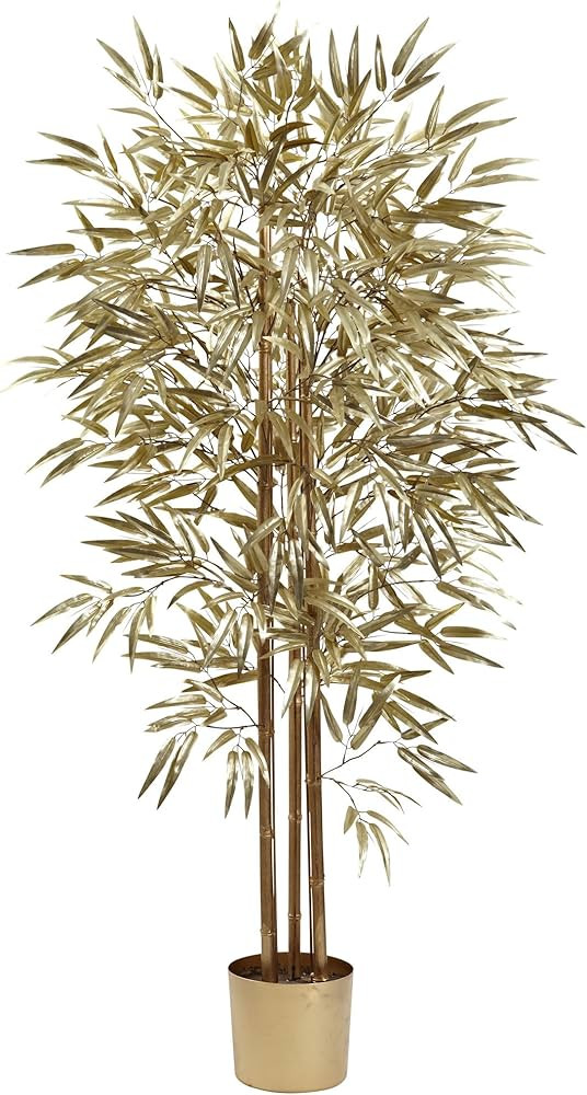 Nearly Natural 5ft Golden Bamboo Artificial Trees, Green | Amazon (US)