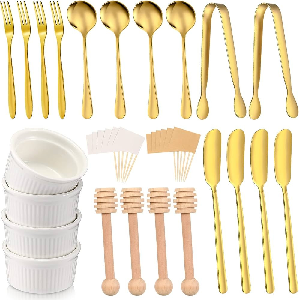 Charcuterie Board Accessories Utensils Cheese Butter Spreader Knives Set Include Serving Tongs, K... | Amazon (US)