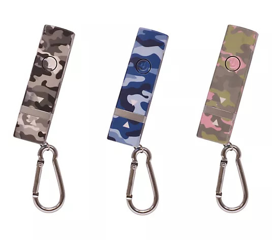 SecureBrite Set of 3 Lipstick Safety Alarms w/ Flashlight - QVC.com | QVC